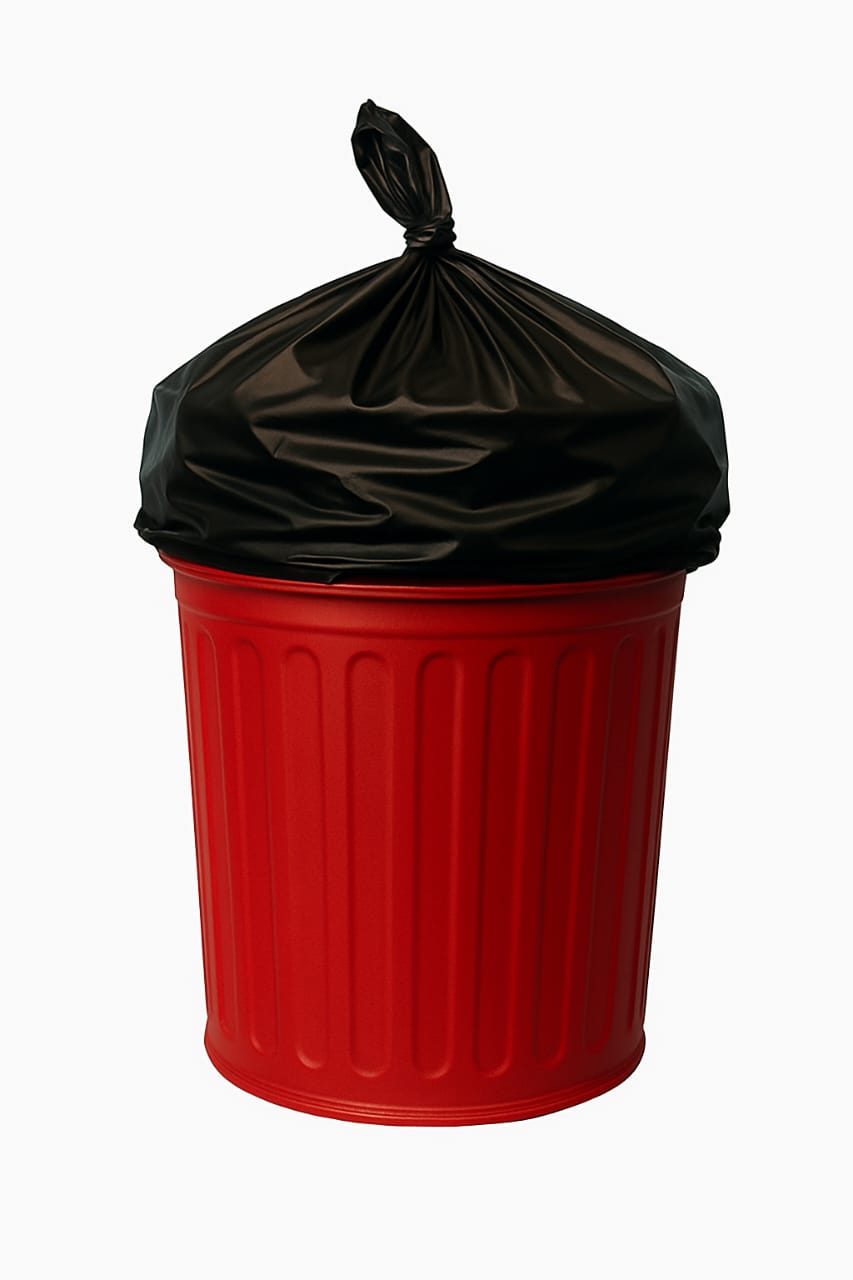 Raisa Banu garbage bags medium size 19 X 21 inches colour black for home kitchen and office, pack of 3 (90 pieces)