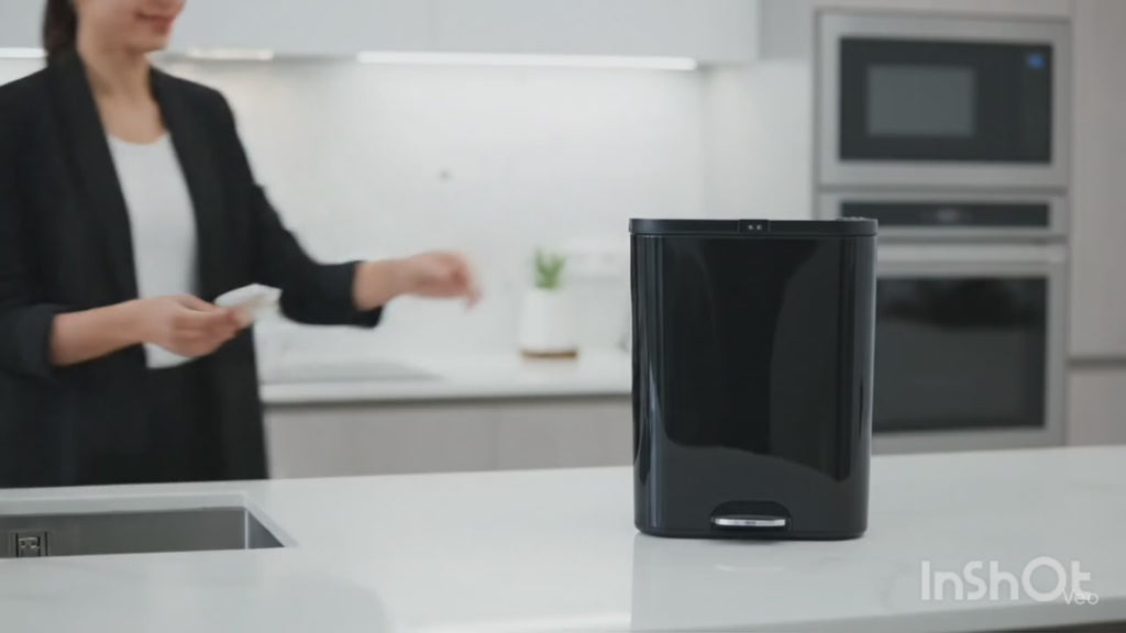 Raisa Banu garbage bags medium size 19 X 21 inches colour black for home kitchen and office, pack of 3 (90 pieces)